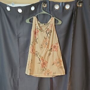 Maurices Beige Floral Tank Top